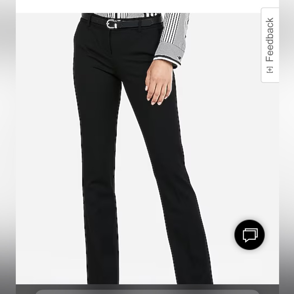 Express - Columnist - Black - Barely Boot Cut Mid-Rise 10S